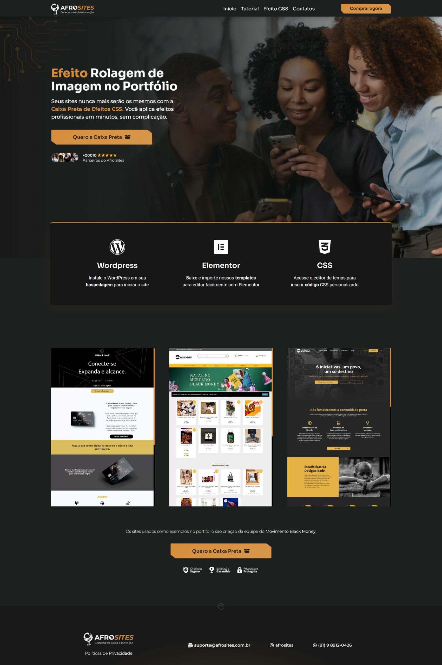 Efeito Rolagem de Imagem no Portfólio